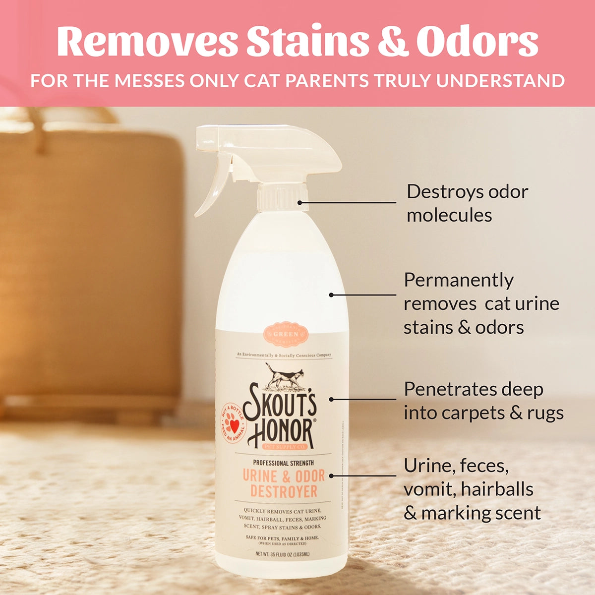 Skout's Honor Urine & Odor Destroyer 35 oz