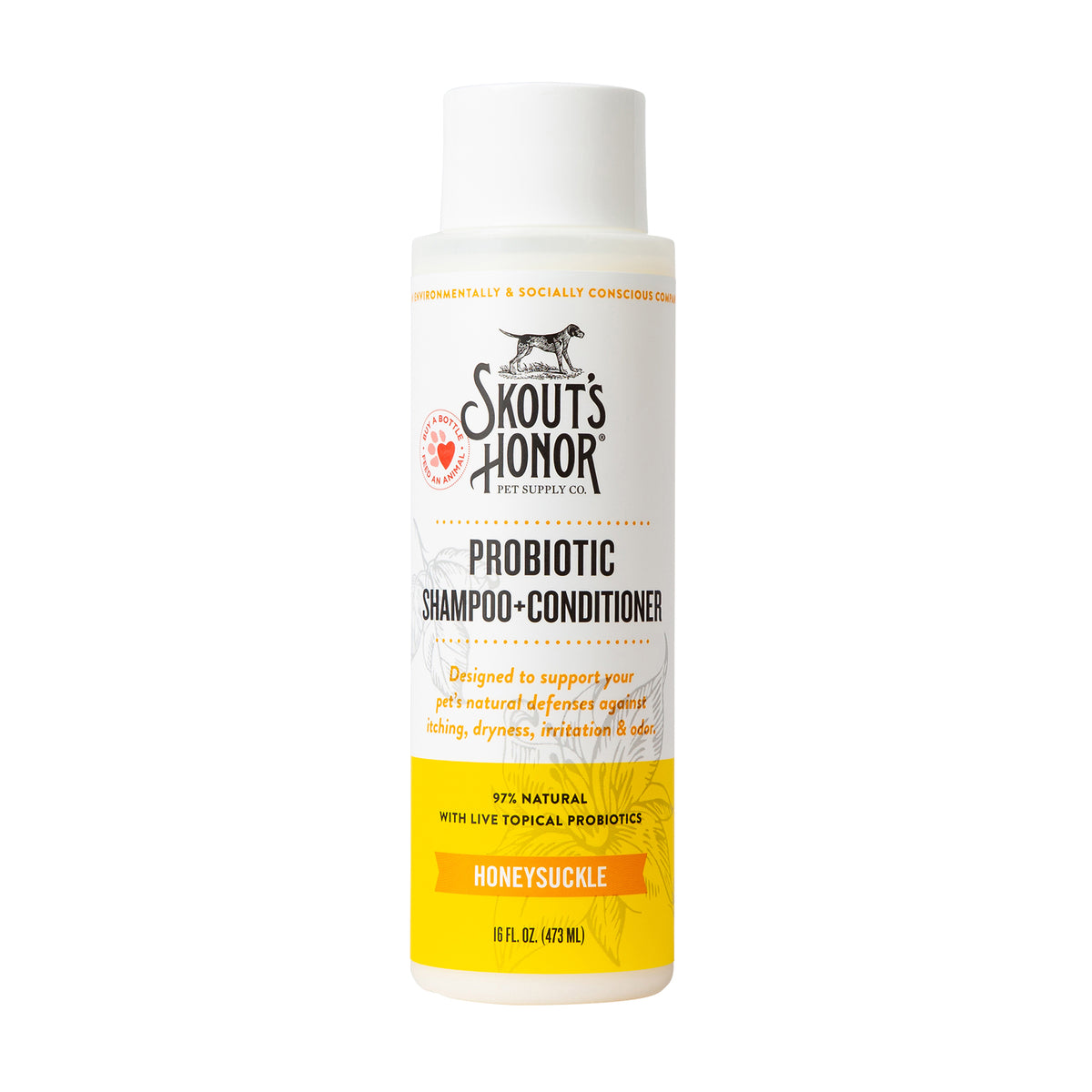 Skout's Honor Probiotic Shampoo + Conditioner Honeysuckle 16 oz