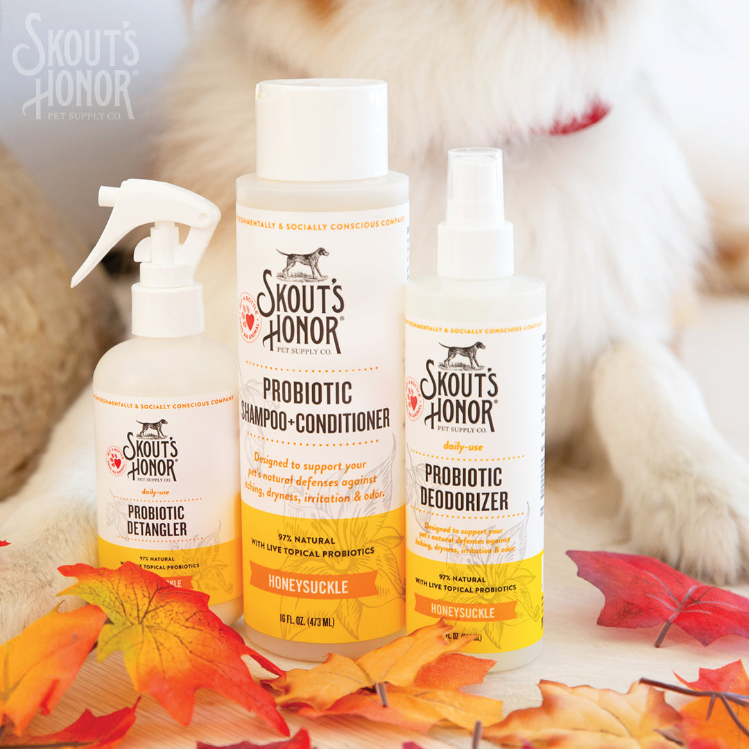 Skout's Honor Probiotic Shampoo + Conditioner Honeysuckle 16 oz