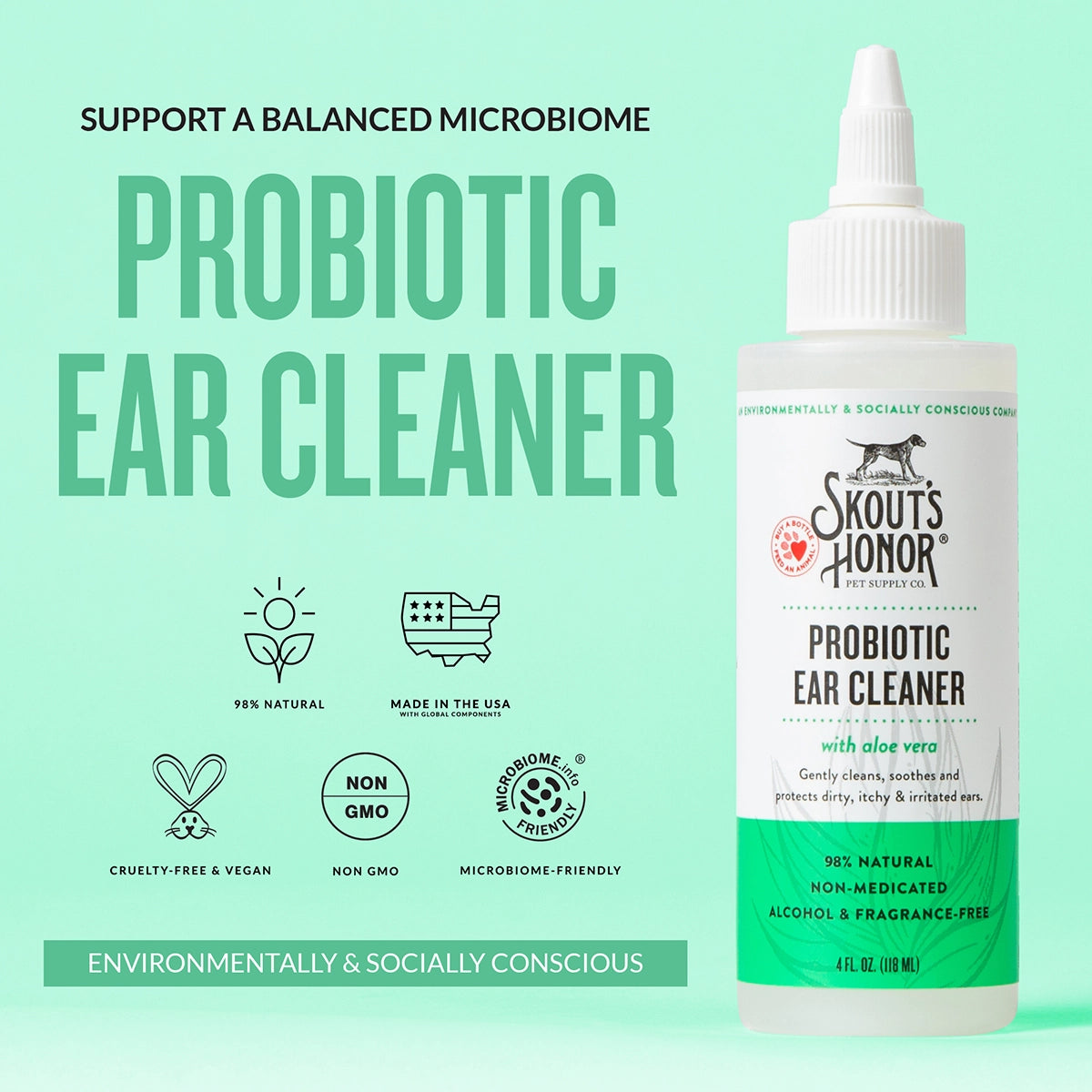 Skout's Honor Probiotic Ear Cleaner 4 oz