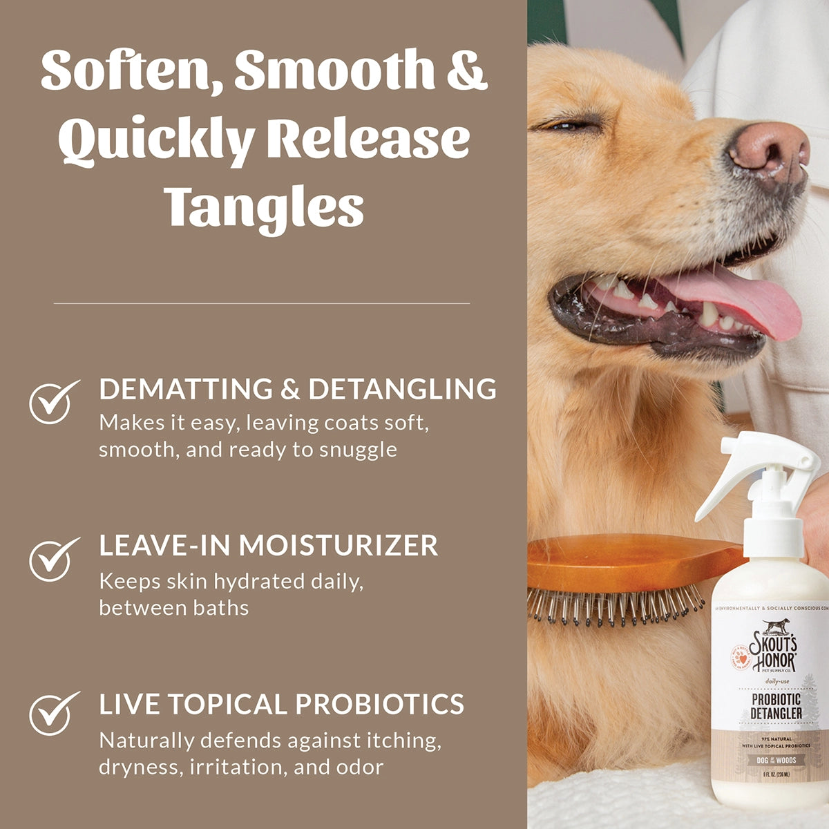 Skout's Honor Probiotic Daily Use Detangler Dog of the Woods 8 oz
