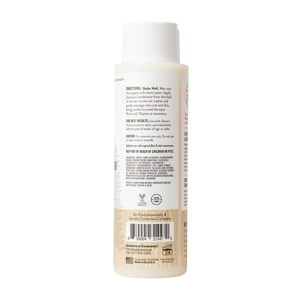 Skout's Honor Probiotic Shampoo + Conditioner Dog of the Woods 16 oz