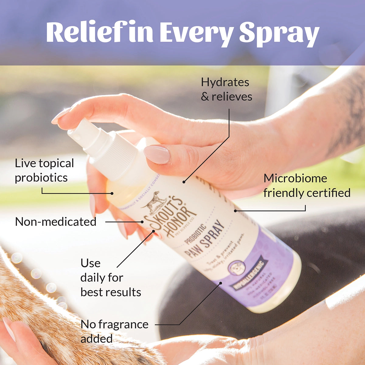 Skout's Honor Probiotic Paw Spray 8 oz