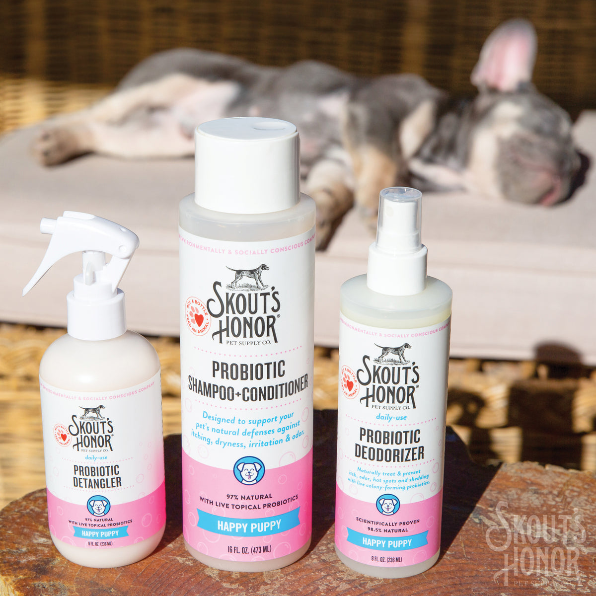 Skout's Honor Probiotic Shampoo + Conditioner Happy Puppy 16 oz
