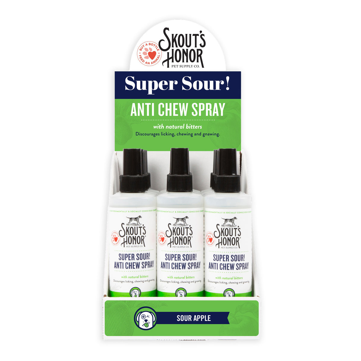 Skout's Honor Super Sour! Anti Chew Spray Counter Top Display (12pk)