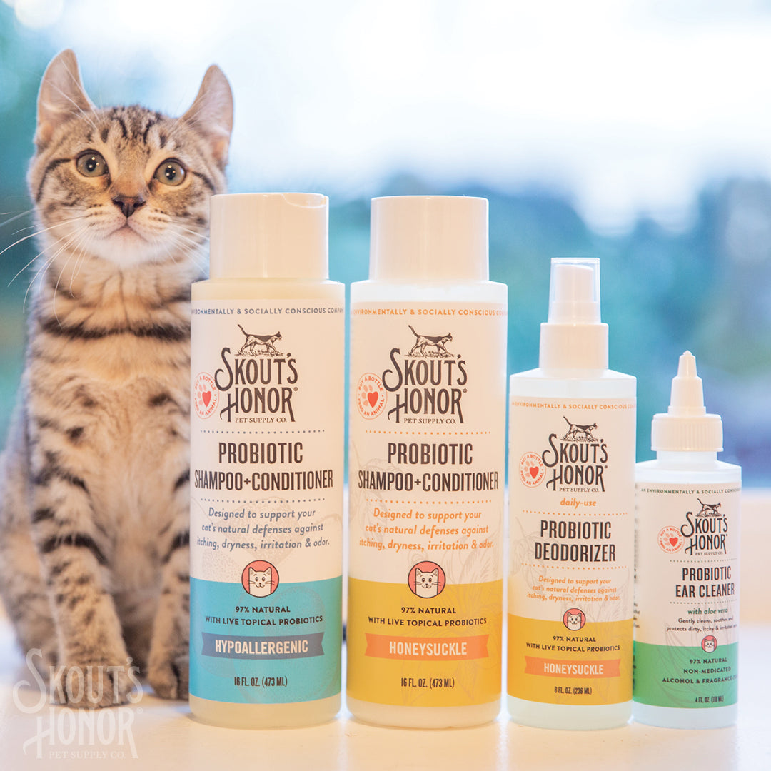 Skout's Honor Cat Probiotic Shampoo + Conditioner Fragrance-Free 16oz