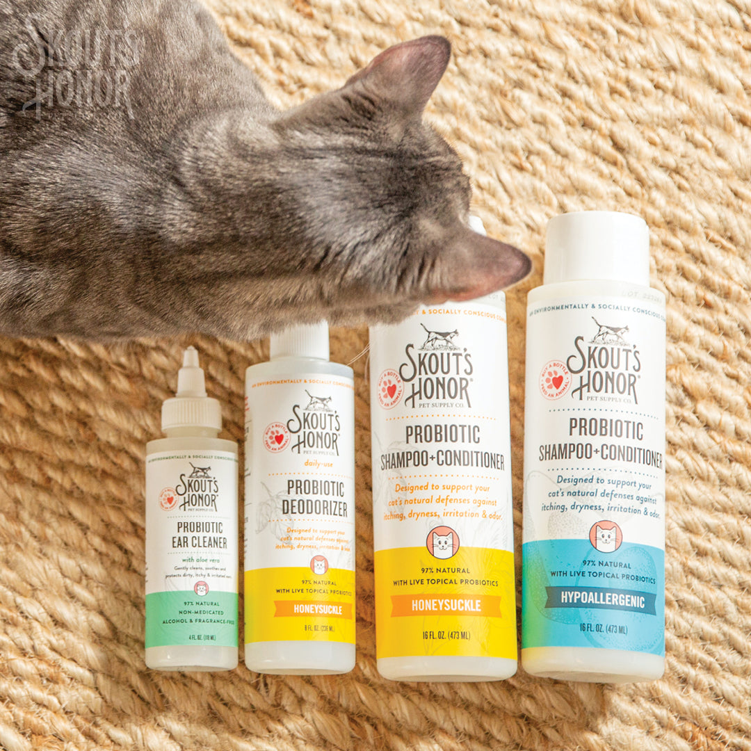 Skout's Honor Cat Probiotic Shampoo + Conditioner Fragrance-Free 16oz