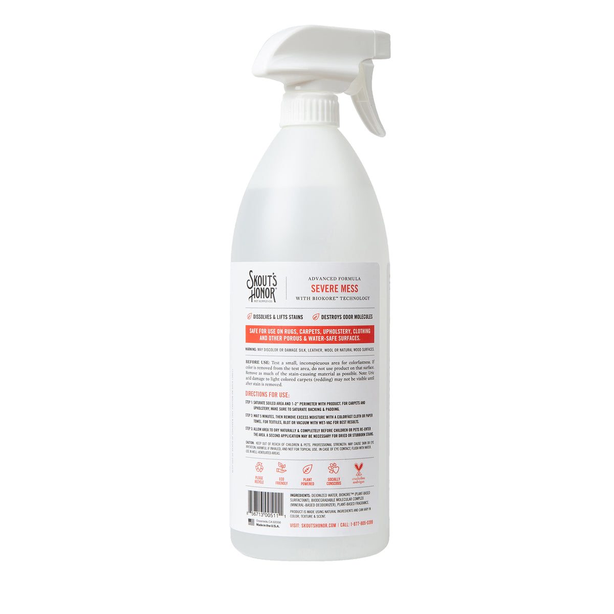Skout's Honor Severe Mess Stain & Odor - Advanced Formula (Dog) 35oz