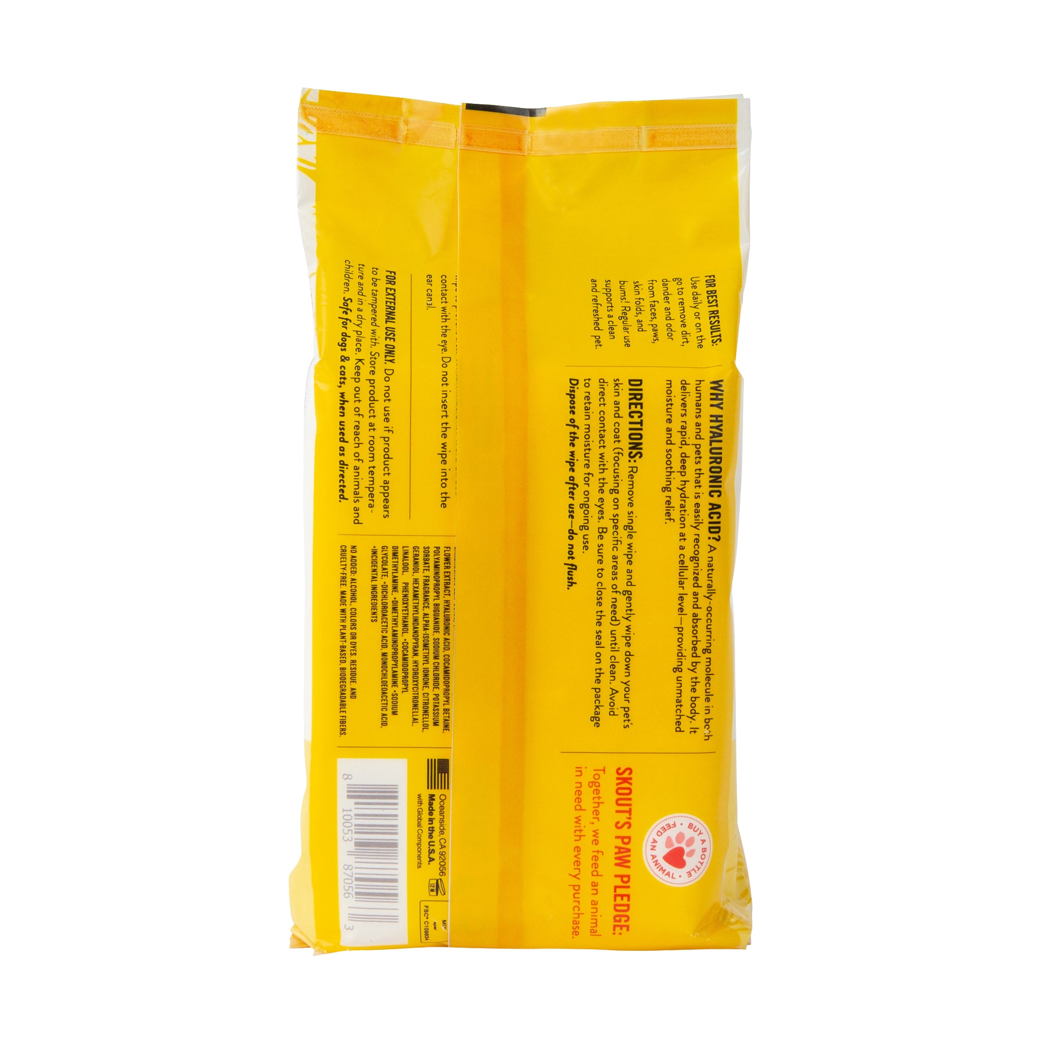 Skout's Honor HydroClear Grooming Wipes, Honeysuckle, 100ct