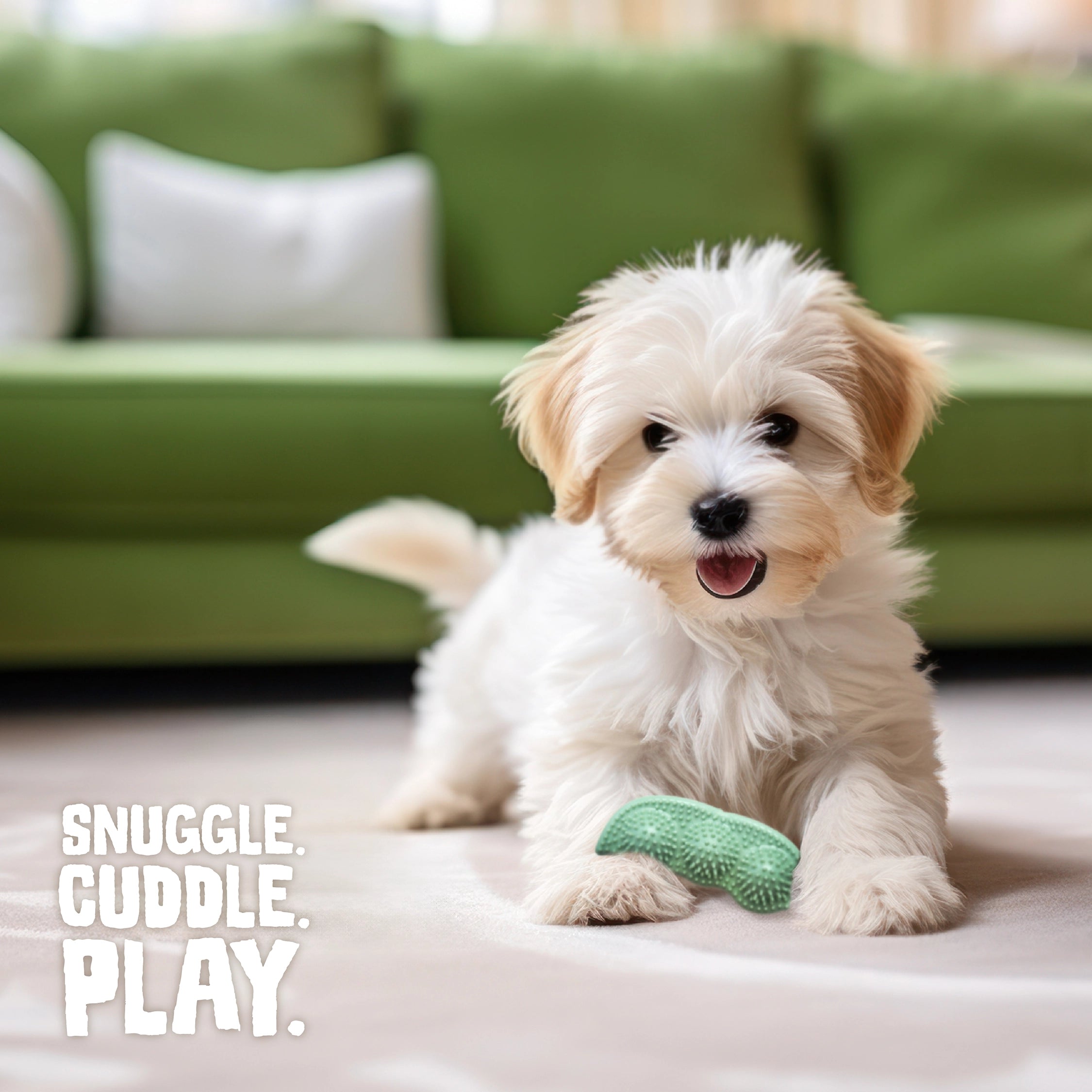 SnugArooz Pea Podz Dog Chew Toy Green 5"