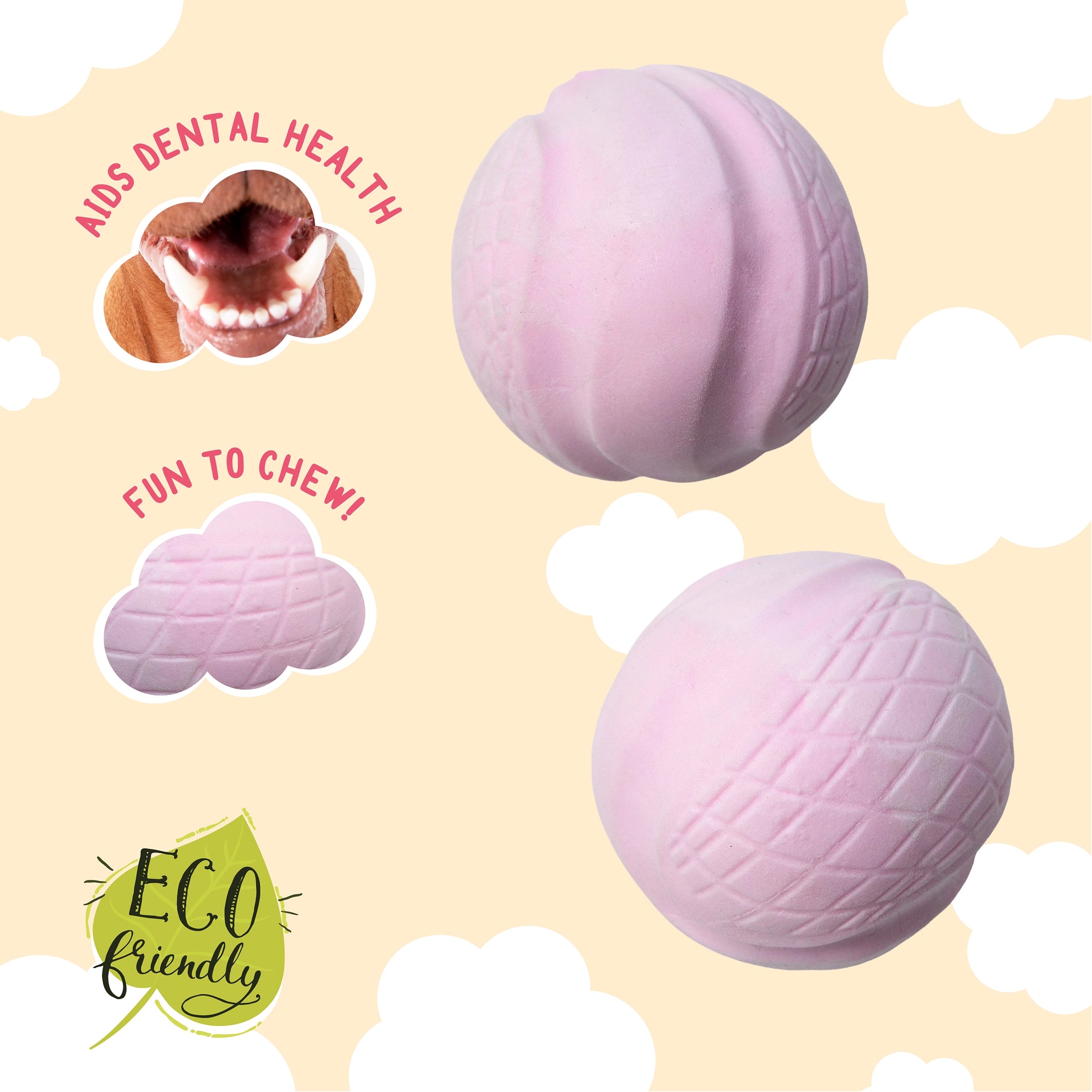 SnugArooz Sky Bounce Ballz - Pink -3"