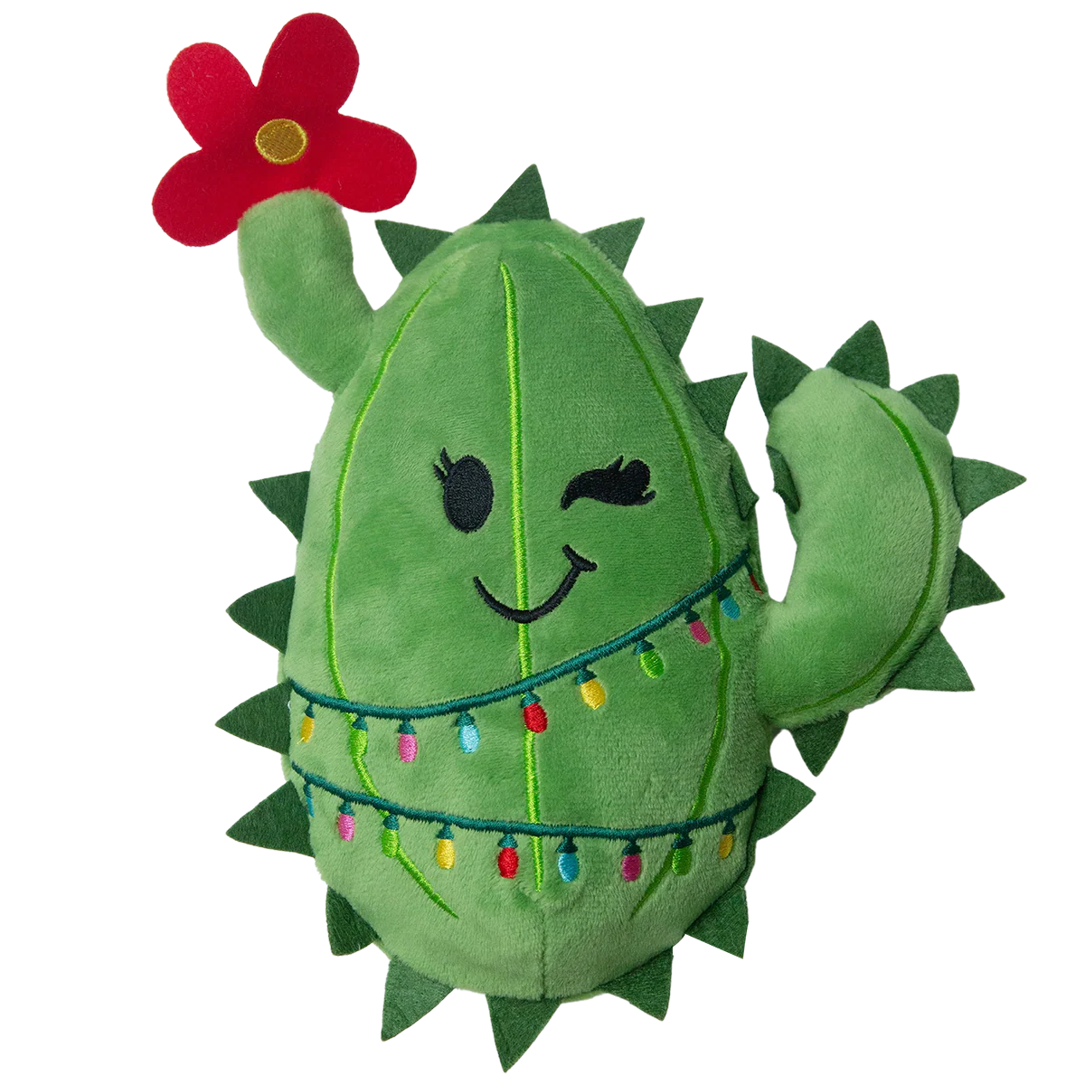 SnugArooz Cactus with Christmas Lights Dog Toy