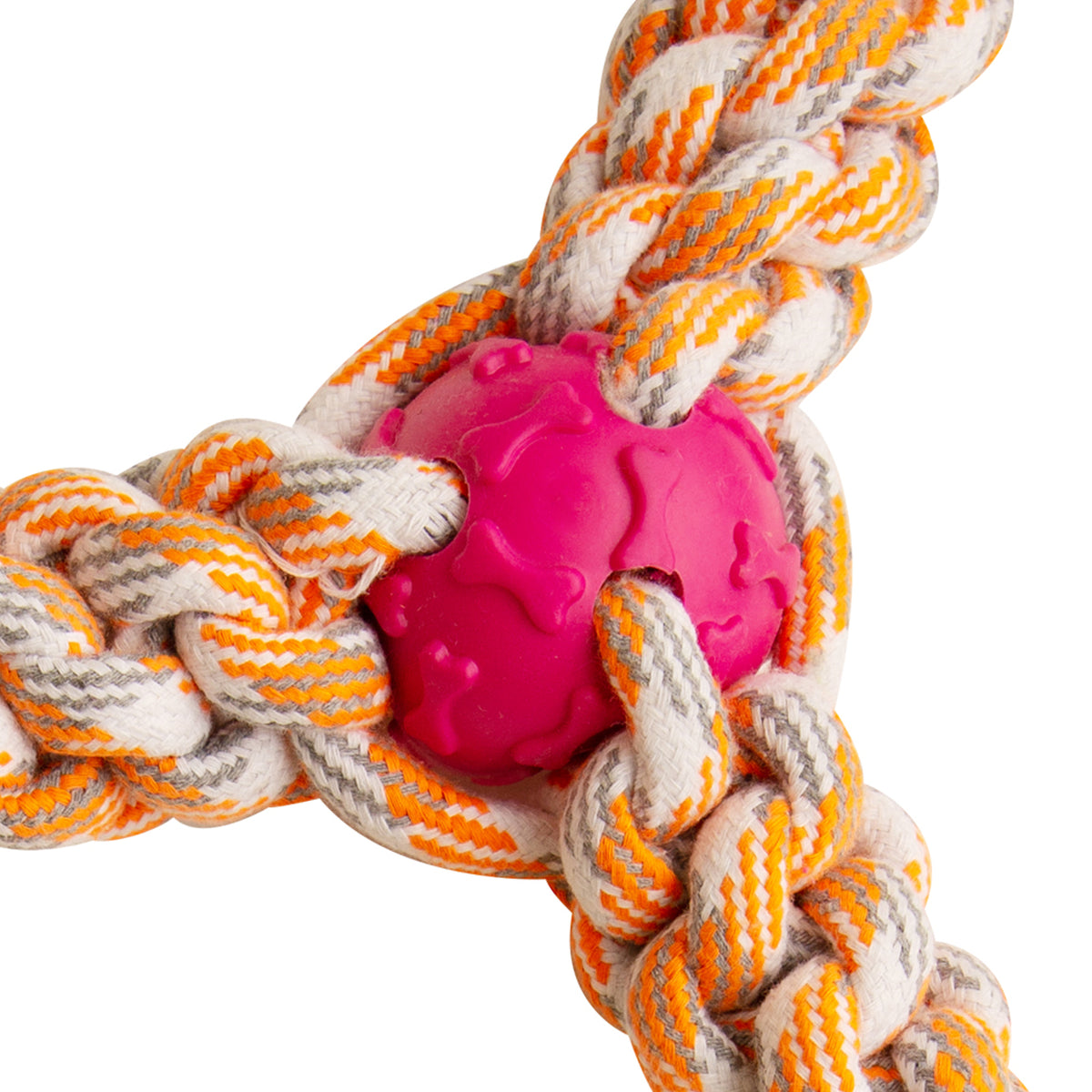 SnugArooz Fling N' Fun Rope Dog Toy Assorted Colors 7"