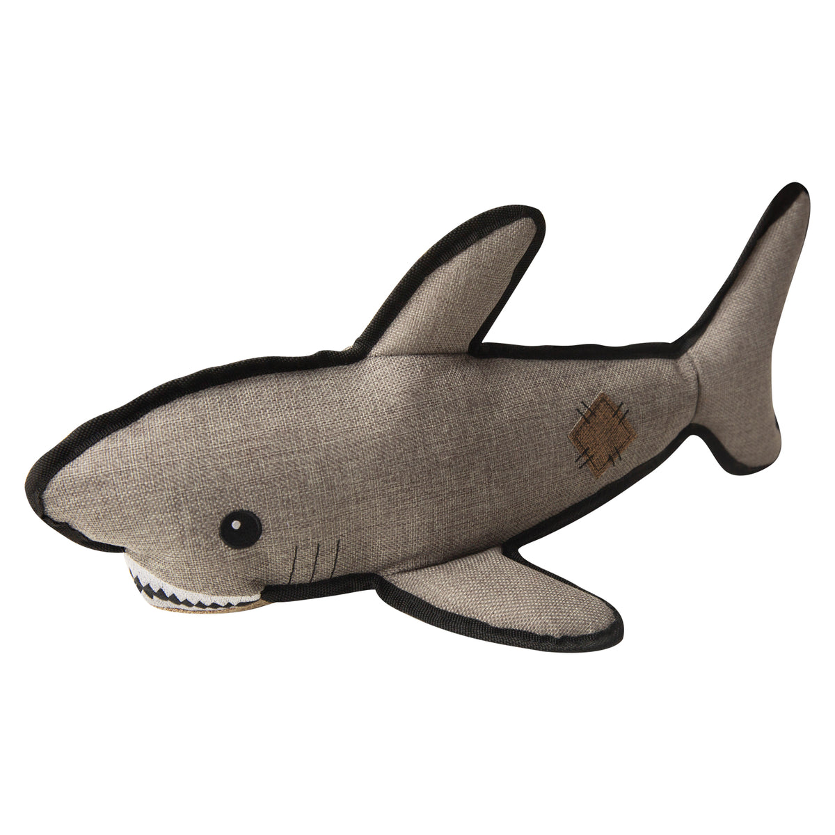 SnugArooz Saul the Shark w/ Rubber Spikey Ball Plush Dog Toy 19"
