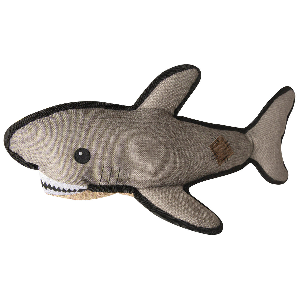 SnugArooz Saul the Shark w/ Rubber Spikey Ball Plush Dog Toy 19"