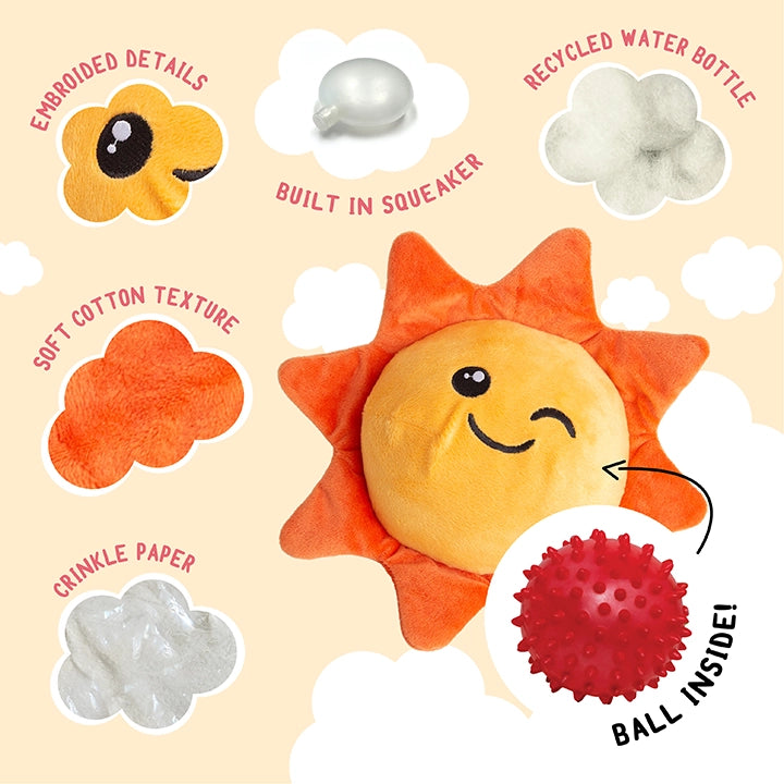 SnugArooz Sweet Sunshine Plush Dog Toy 5"