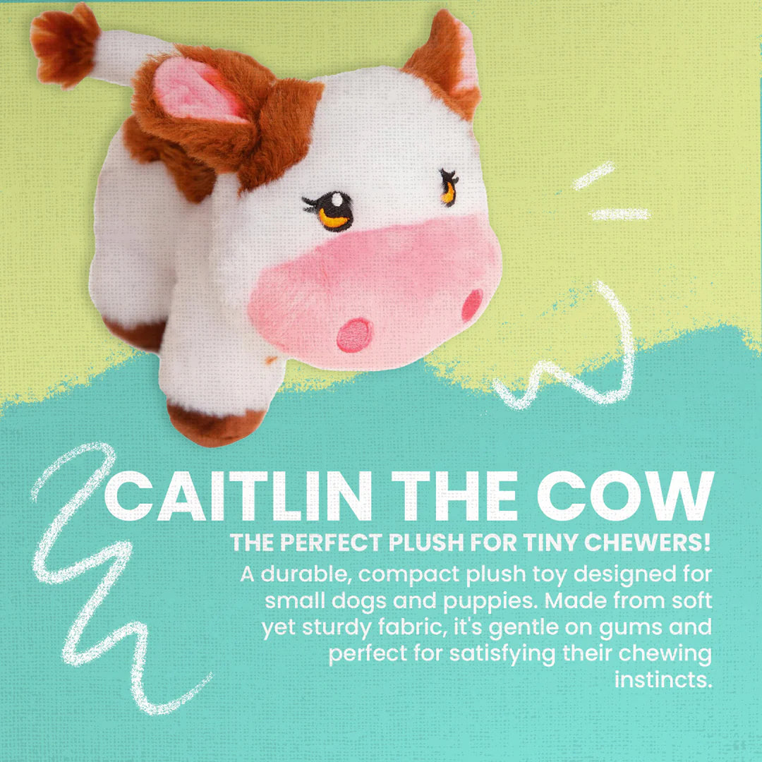 SnugArooz Caitlin the Cow Plush Dog Toy