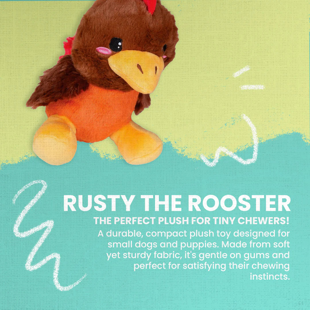 SnugArooz Rusty the Rooster  Plush Dog Toy
