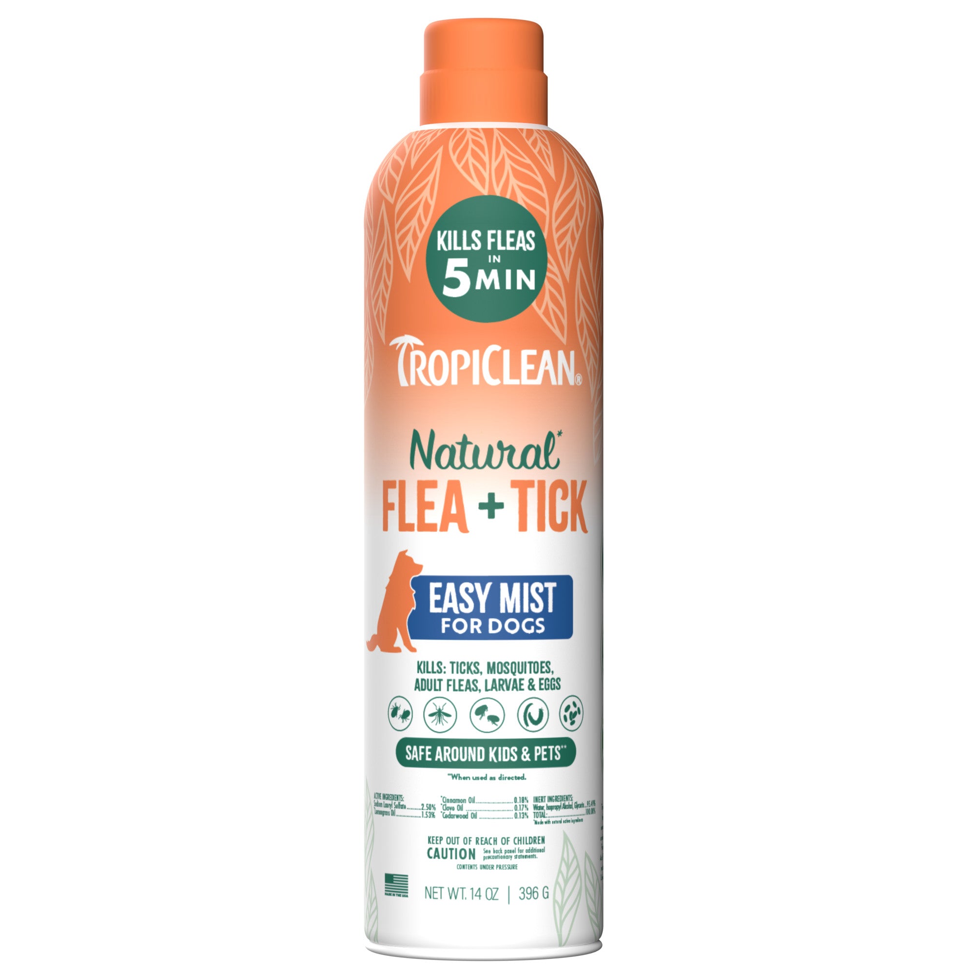 TropiClean Natural* Flea + Tick Dog + Home Easy Mist Spray, 14oz
