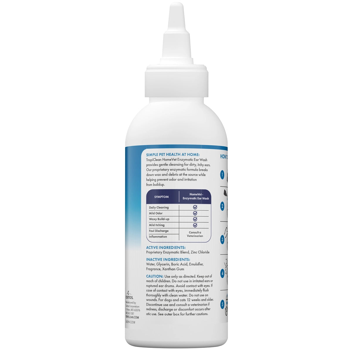 HomeVet Enzymatic Ear Wash, 4oz