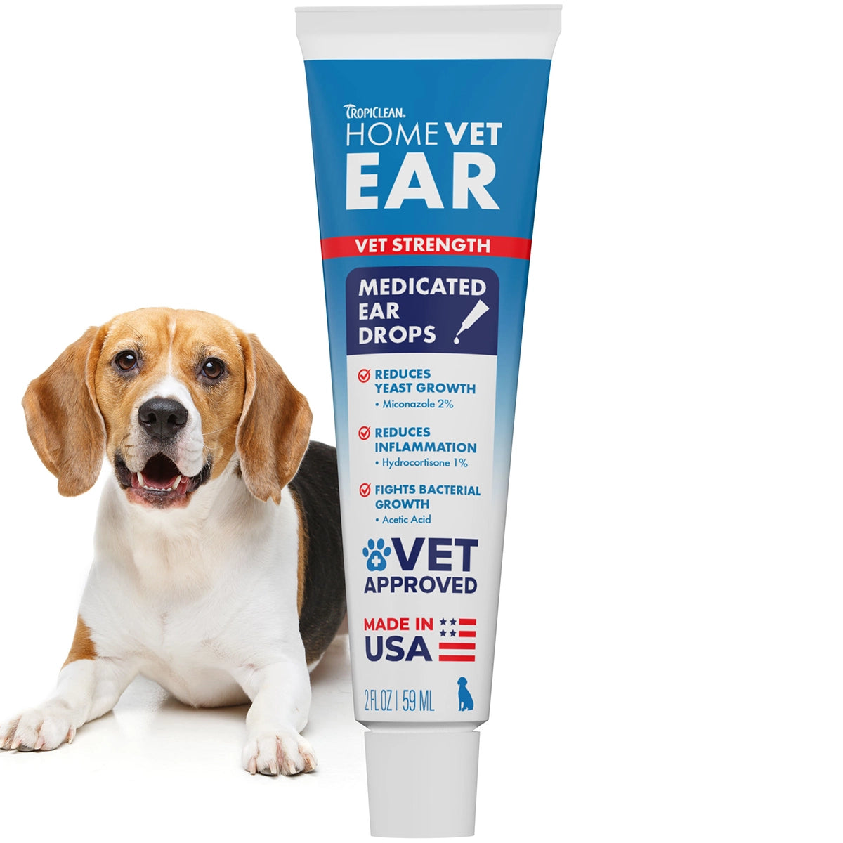 HomeVet Medicated Ear Drops, 2oz