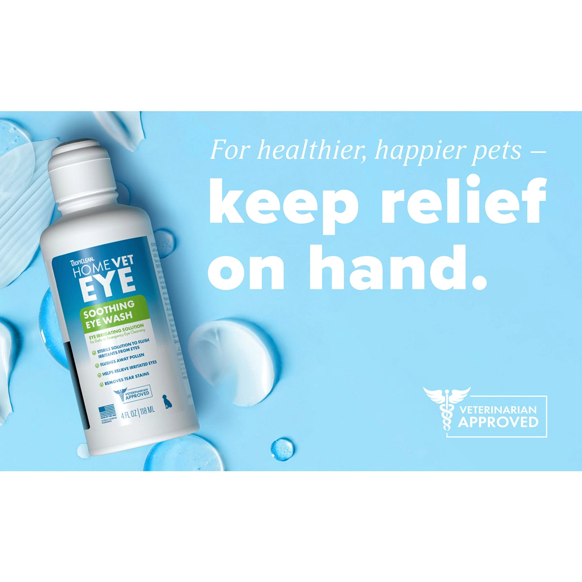 HomeVet Soothing Eye Wash, 4oz