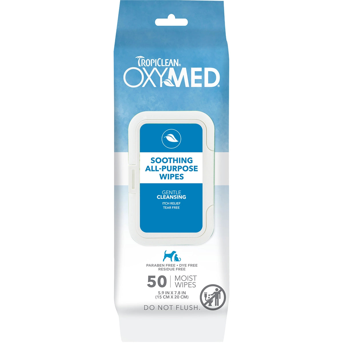 TropiClean OxyMed Soothing Relief Wipes for Pets, 50ct