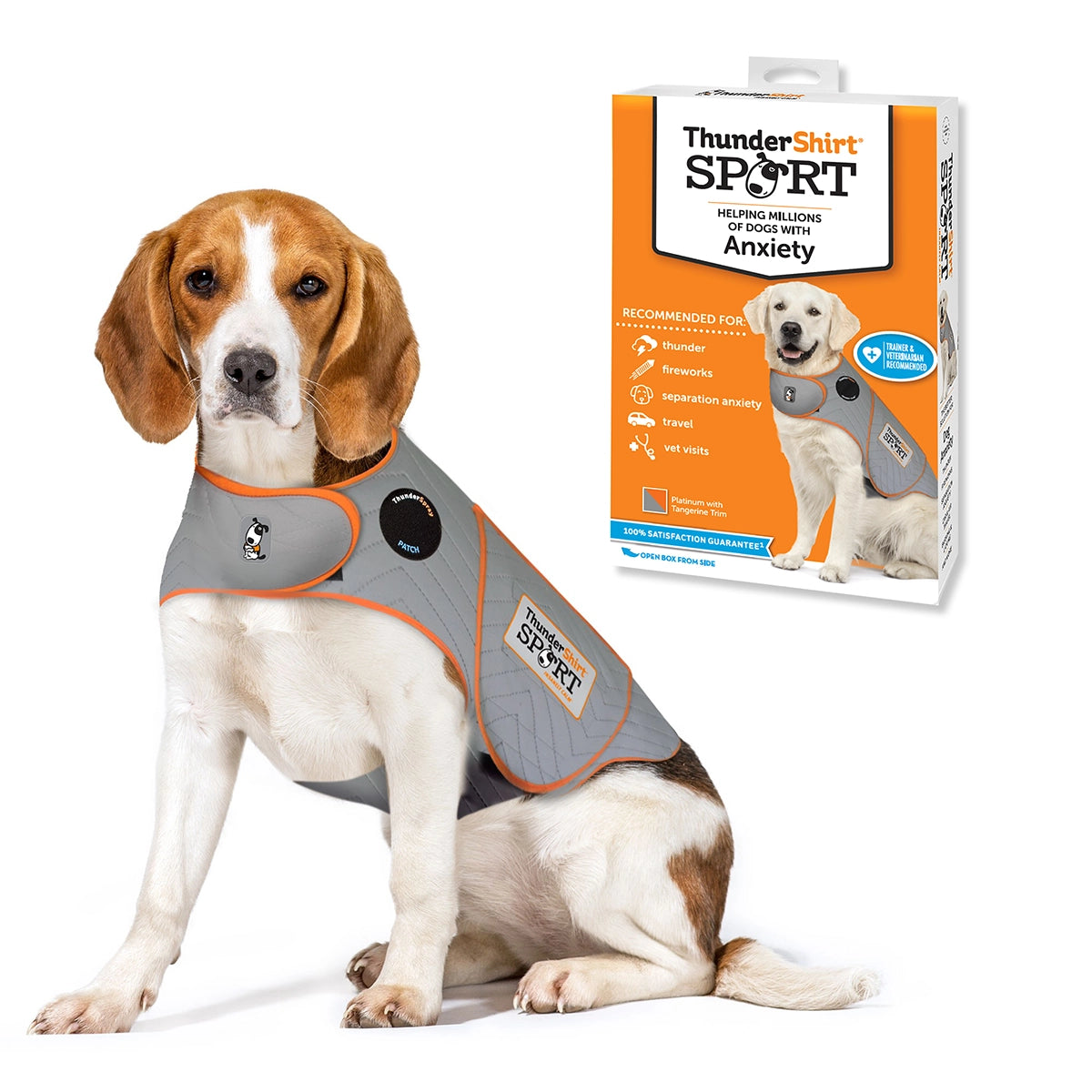 ThunderShirt for Dogs, Medium, Platinum Sport - Dog Anxiety Relief Calming Vest