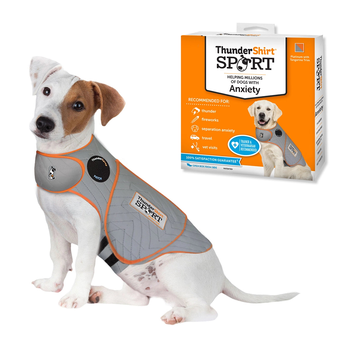 ThunderShirt for Dogs,Small, Platinum Sport - Dog Anxiety Relief Calming Vest