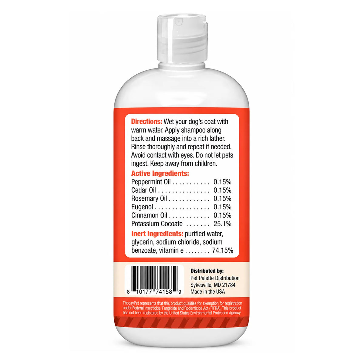 ThoozyPet Flea & Tick Shampoo Rosemary & Mint 16oz
