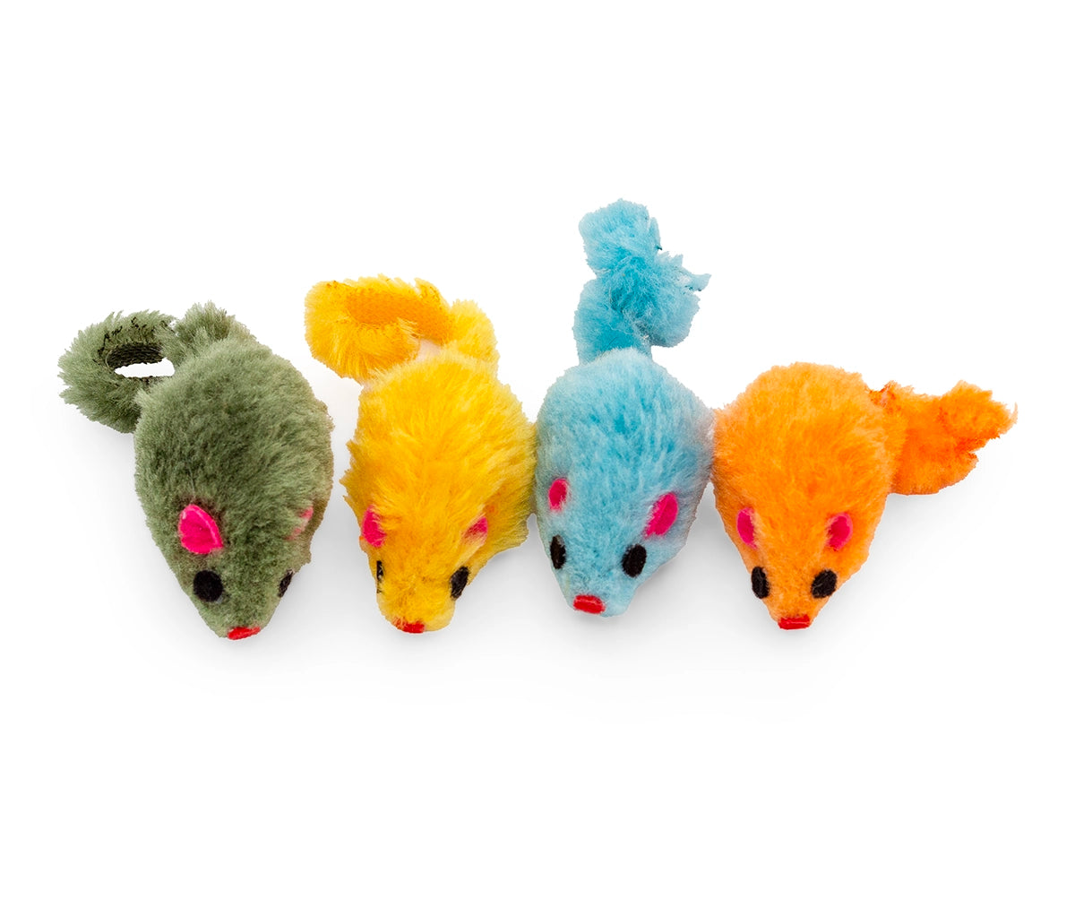 ThoozyPet 80pc Furry Mice 4.25" Bulk Cat Toy Bin