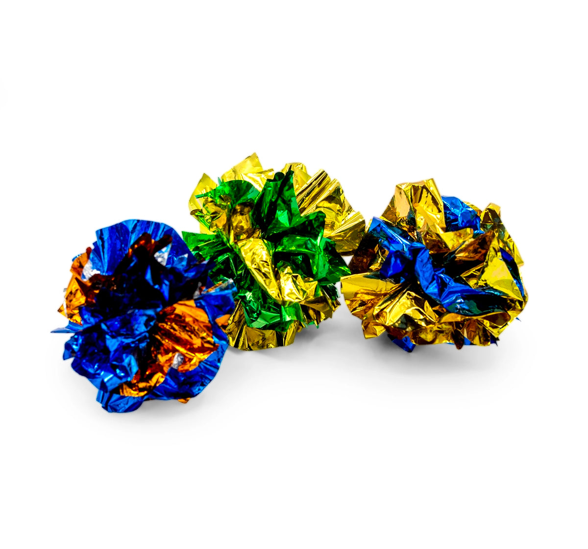 ThoozyPet 42pc Crinkle Ball 1.5" Bulk Cat Toy Bin