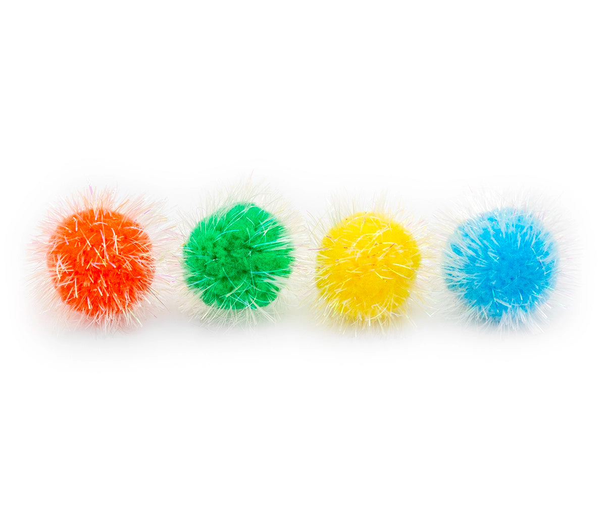 ThoozyPet 64pc Tinsel Ball 1.75" Bulk Cat Toy Bin