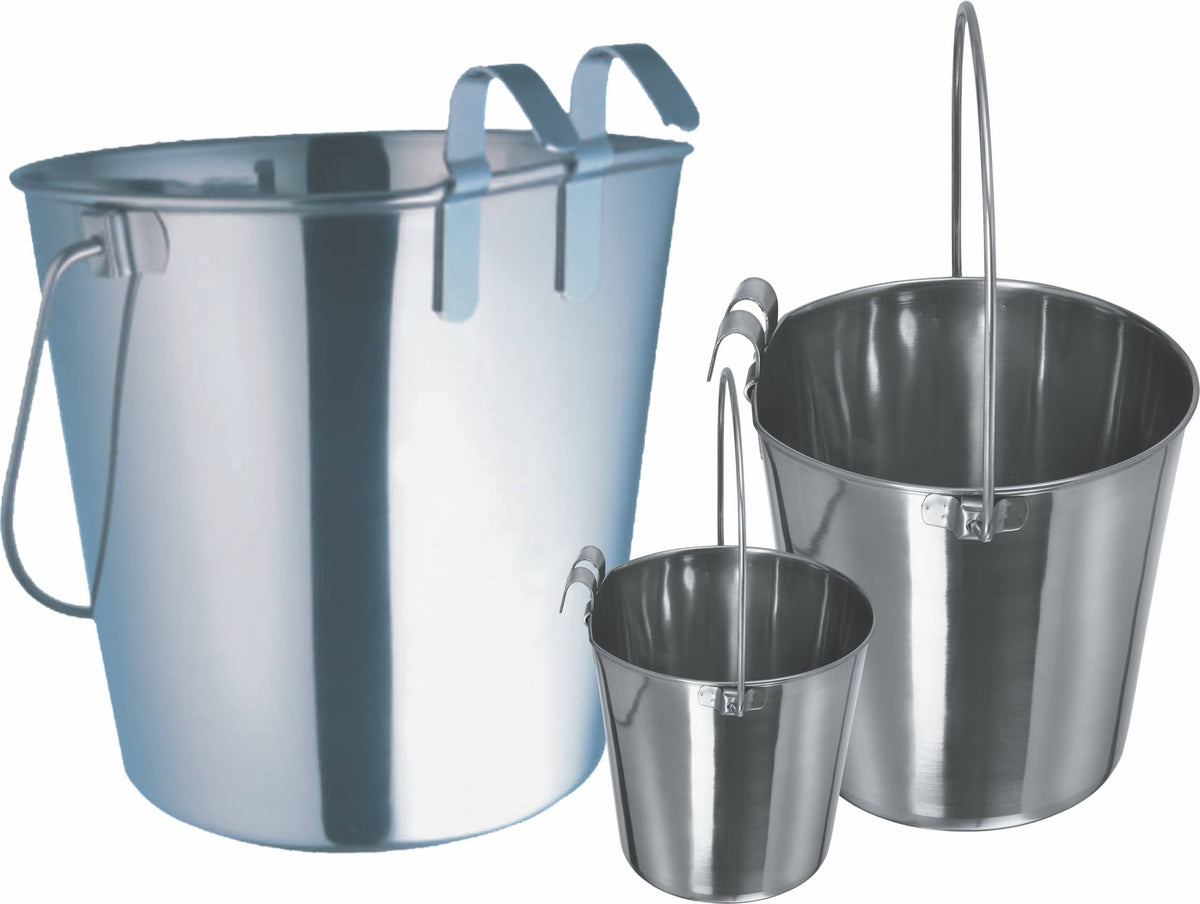 ThoozyPet Heavy Duty Flat Sided Pail with Two Hooks 2 Qt.