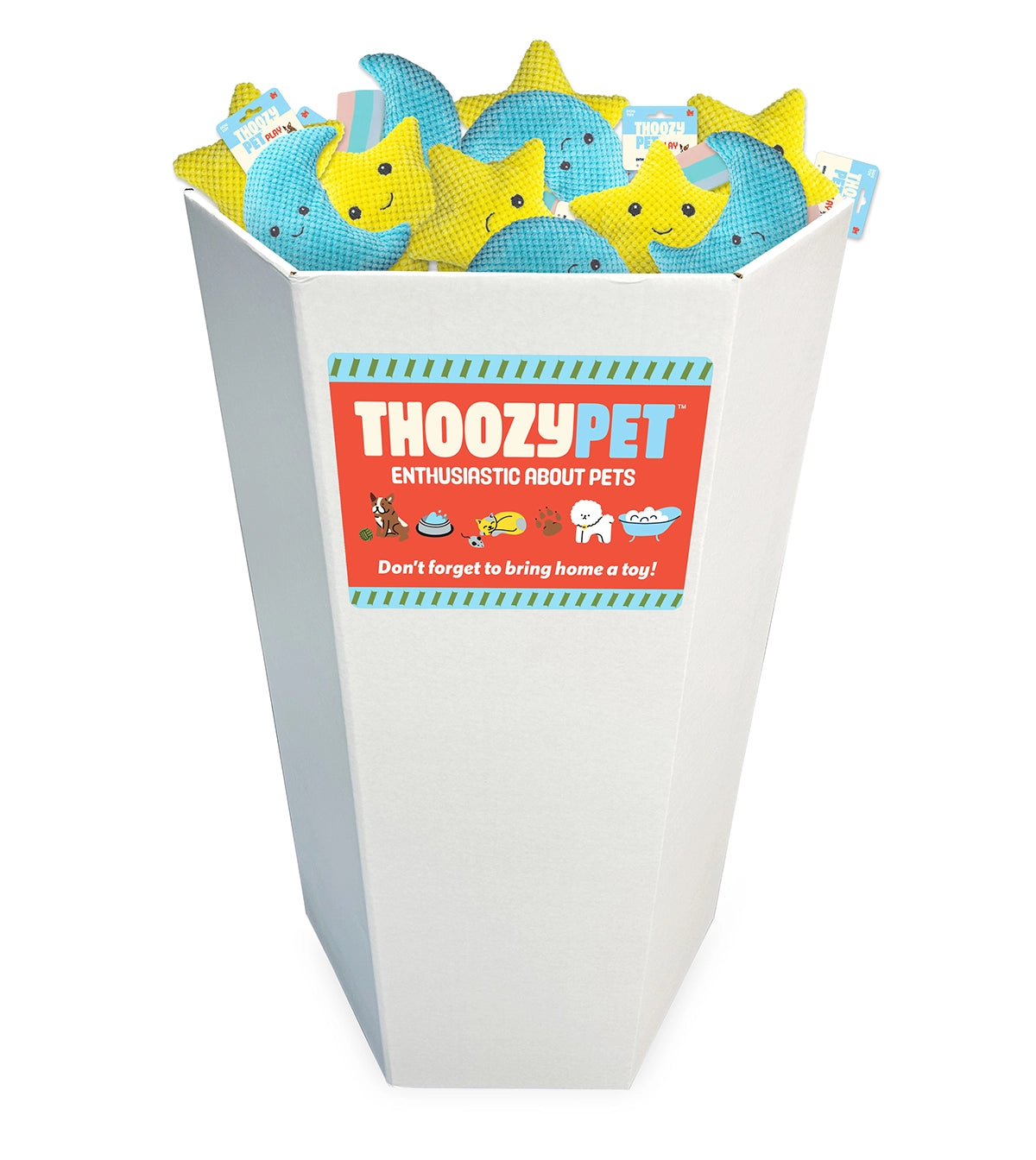 ThoozyPet Play 48pc Celestial Dump Bin