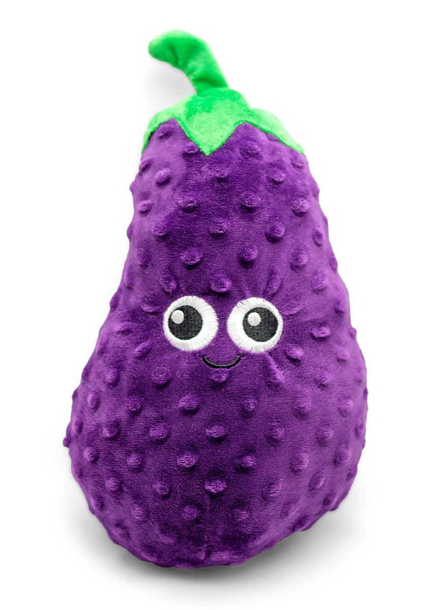 ThoozyPet Eggplant Plush Dog Toy 10"