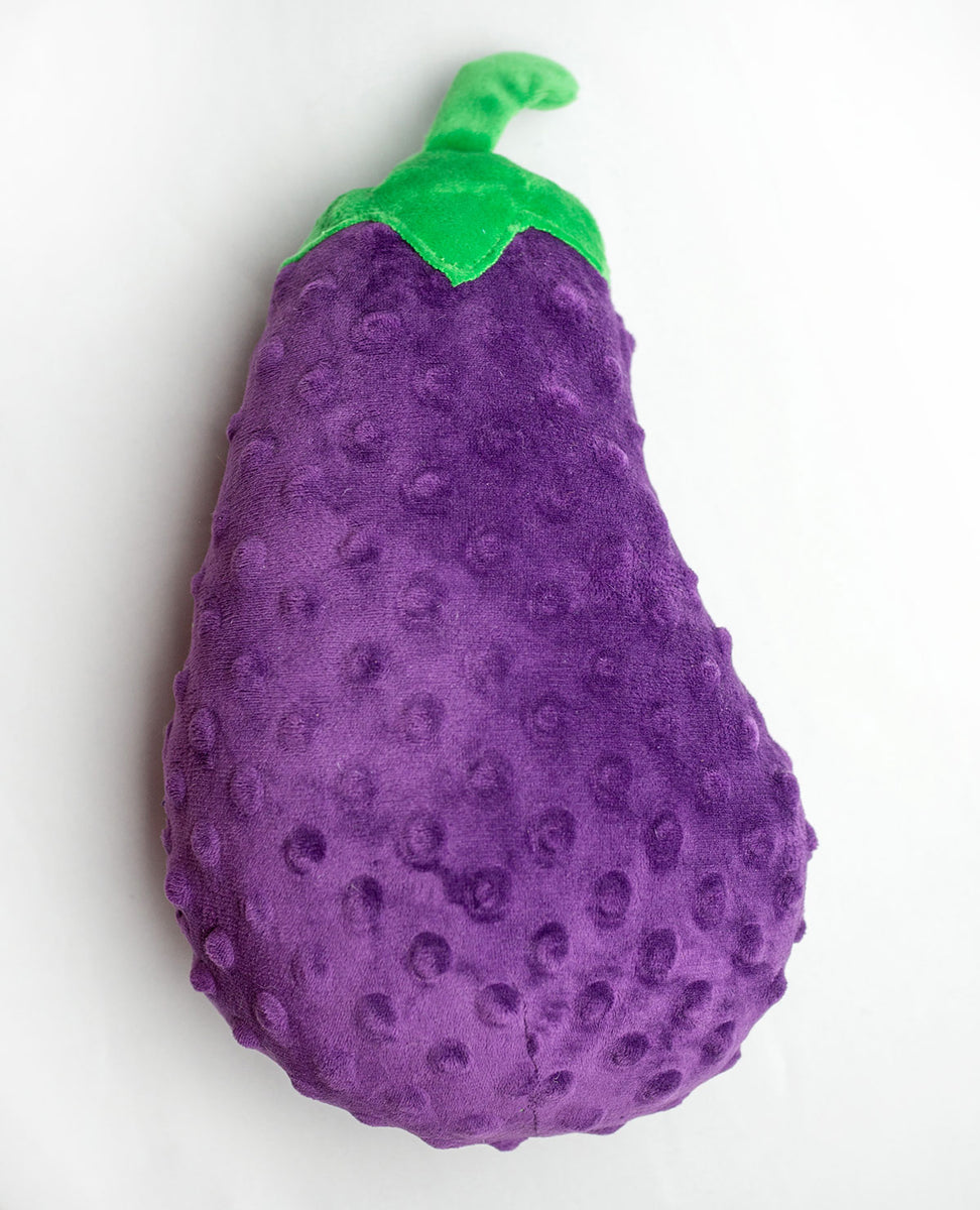 ThoozyPet Eggplant Plush Dog Toy 10"