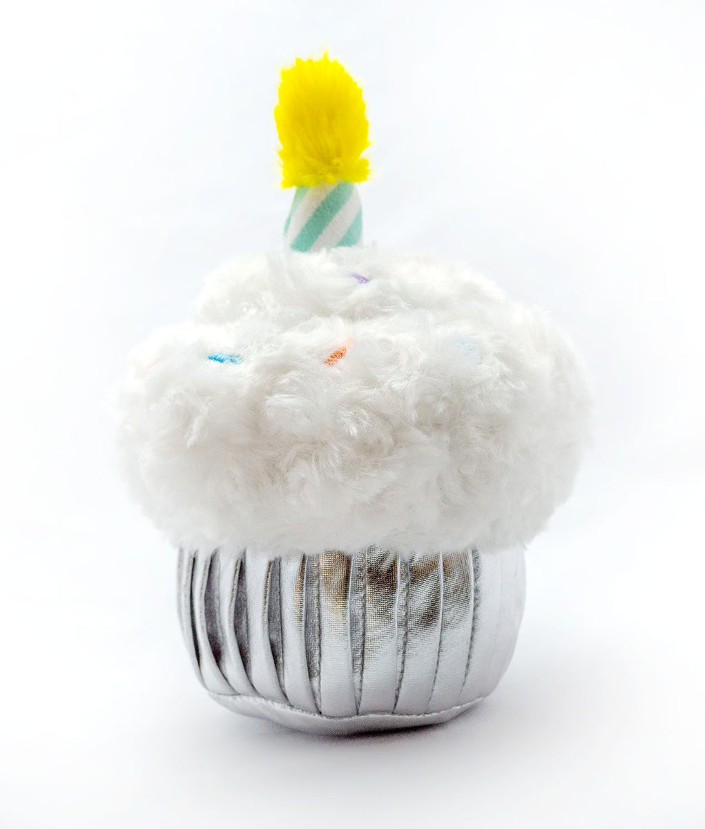 ThoozyPet Birthday Cupcake Plush Dog Toy 7"