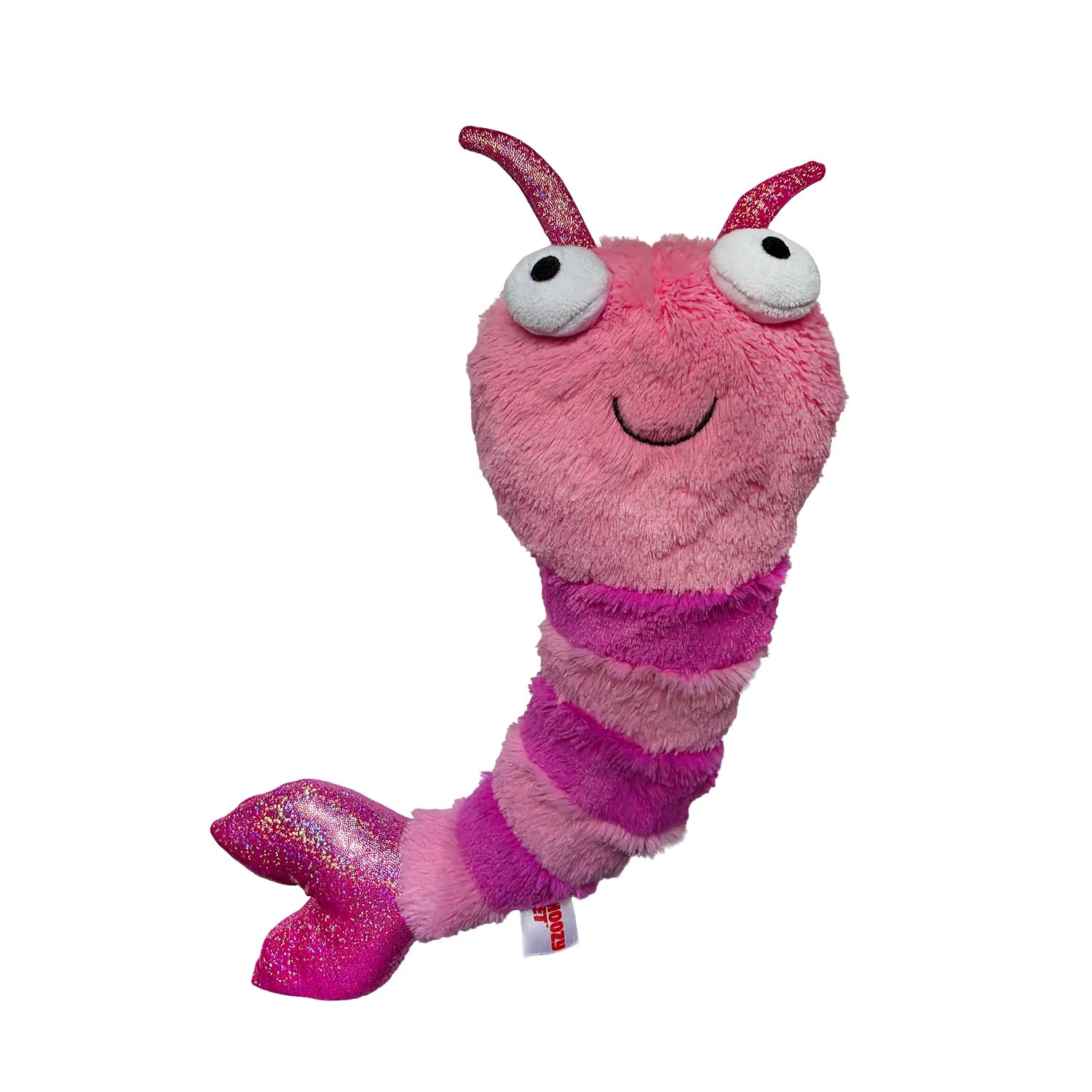 ThoozyPet Sea Life Shrimp Plush Dog Toy Pink 12"