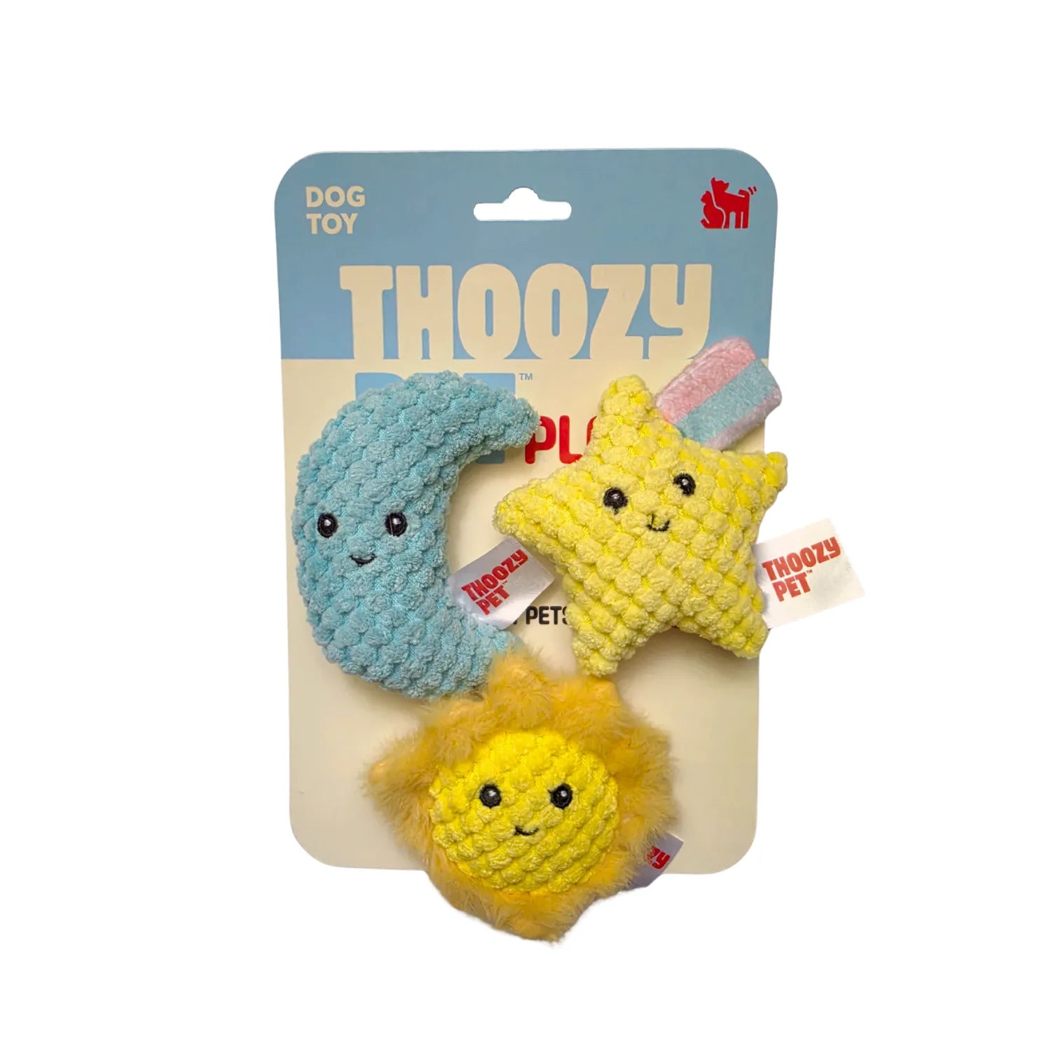 ThoozyPet Celestial 3pk Mini Plush Dog Toys