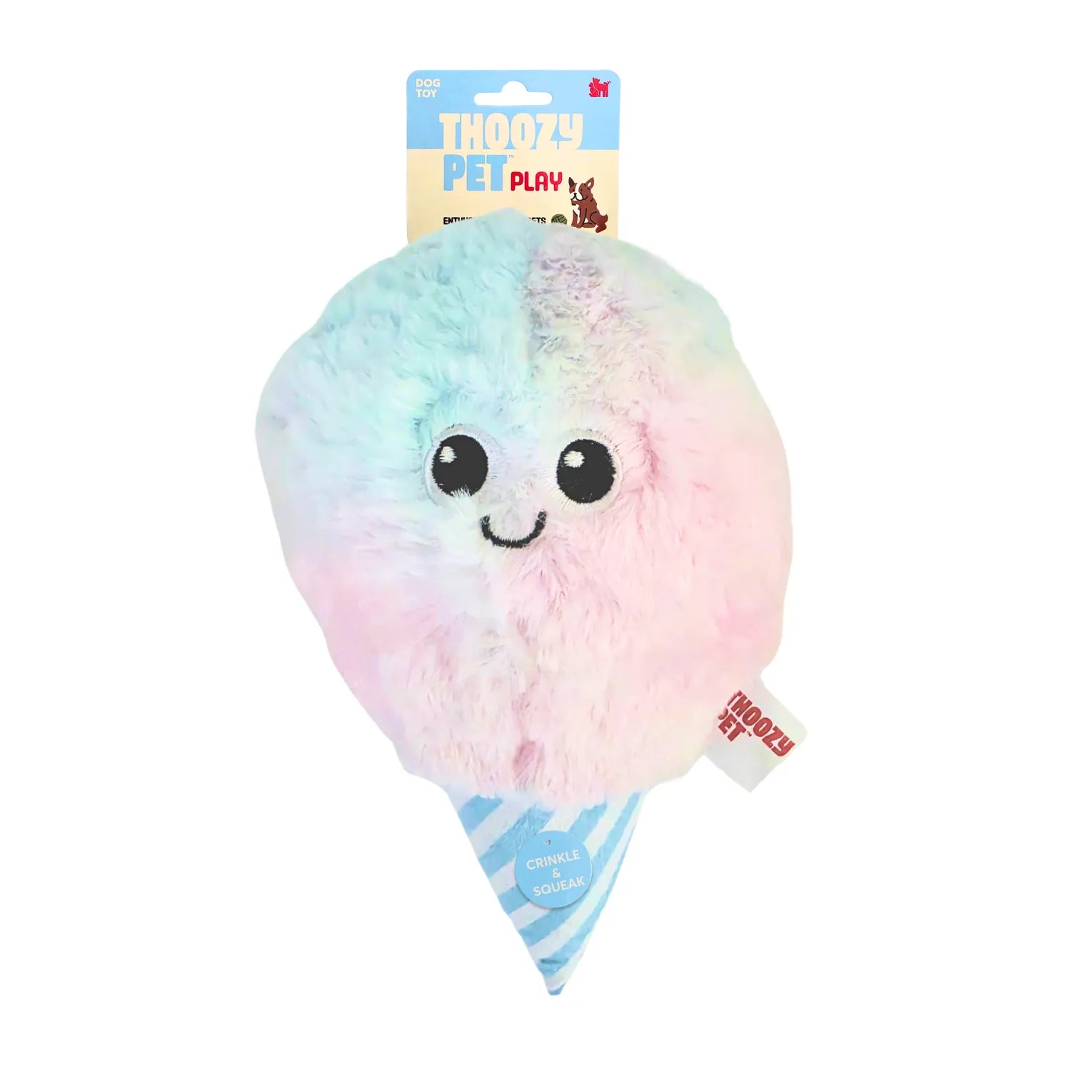 ThoozyPet Cotton Candy Plush Dog Toy