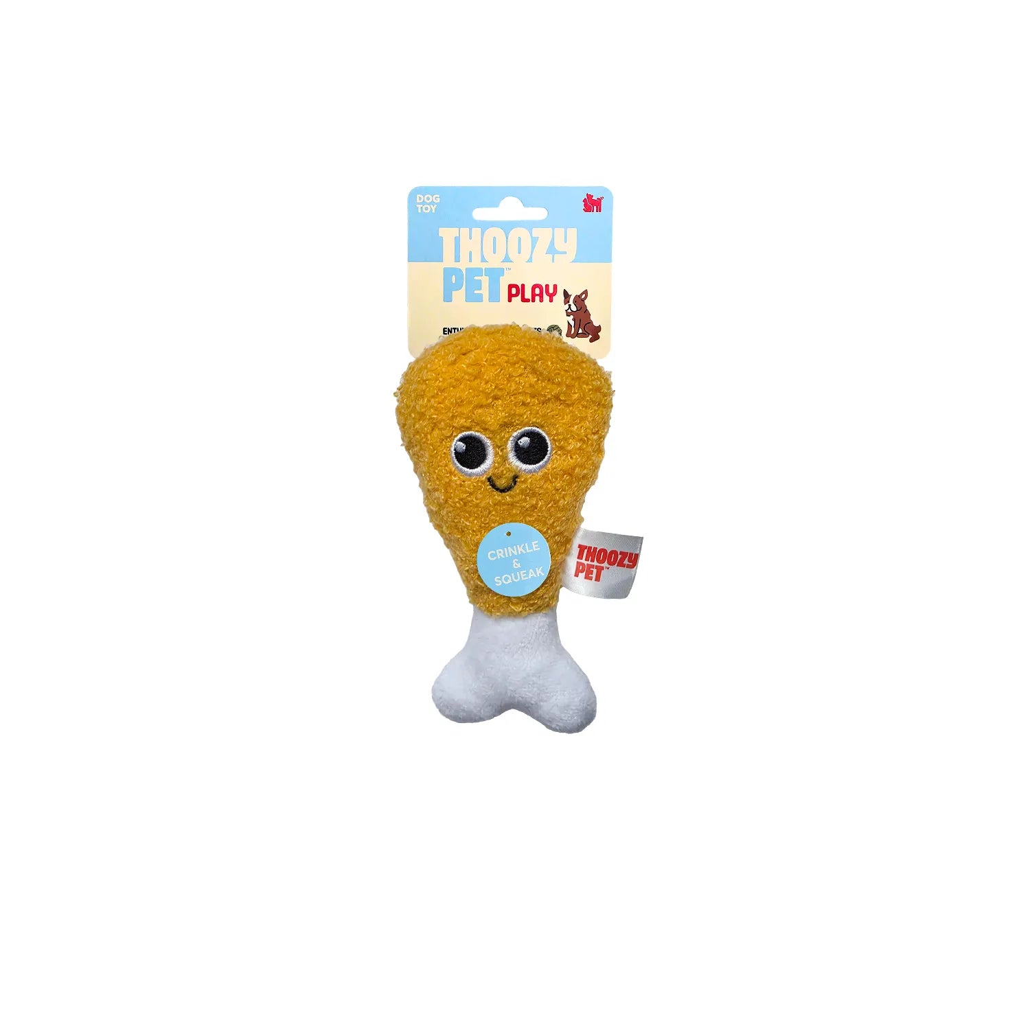 ThoozyPet Mighty Minis Fried Chicken Plush Dog Toy