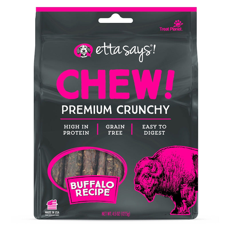 Etta Says! Chew Premium Crunchy Buffalo Dog Chew 4.5oz