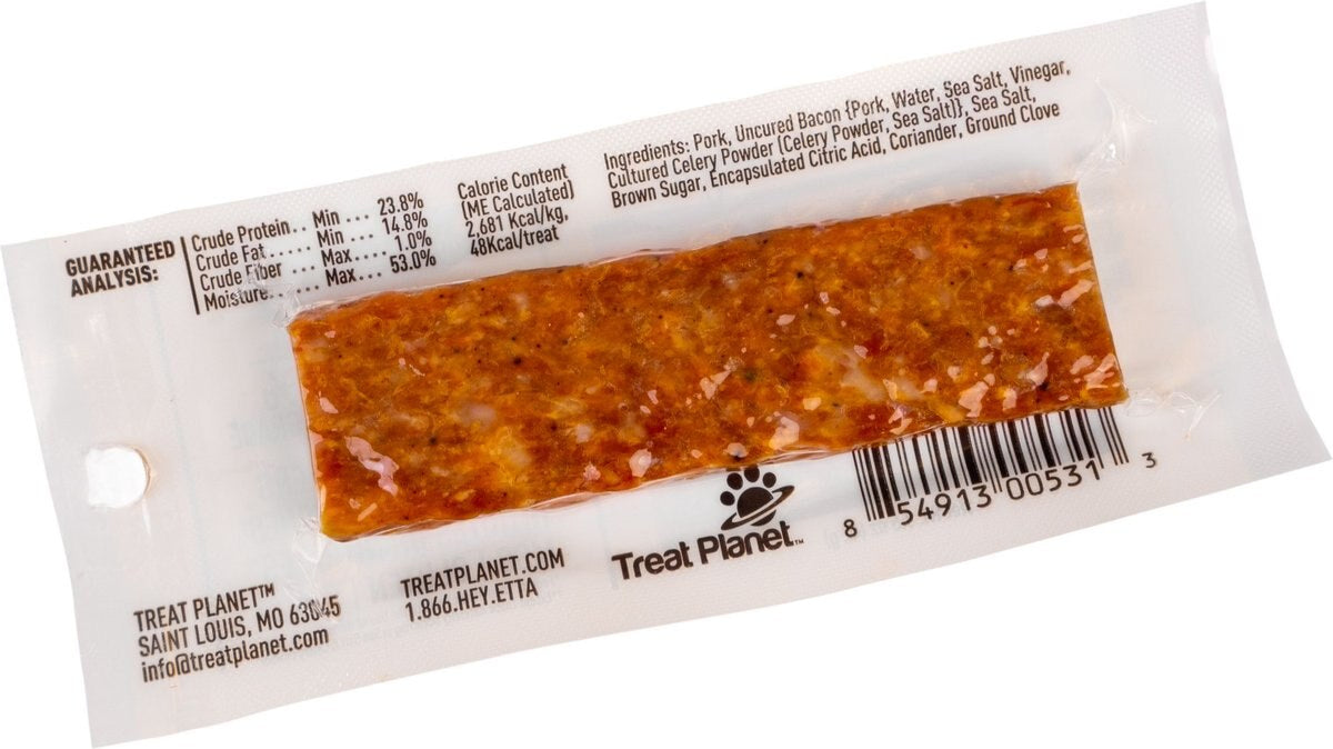 Etta Says! Meat Snack Bar Pork + Bacon Dog Chew 1.5oz (Case of 12)