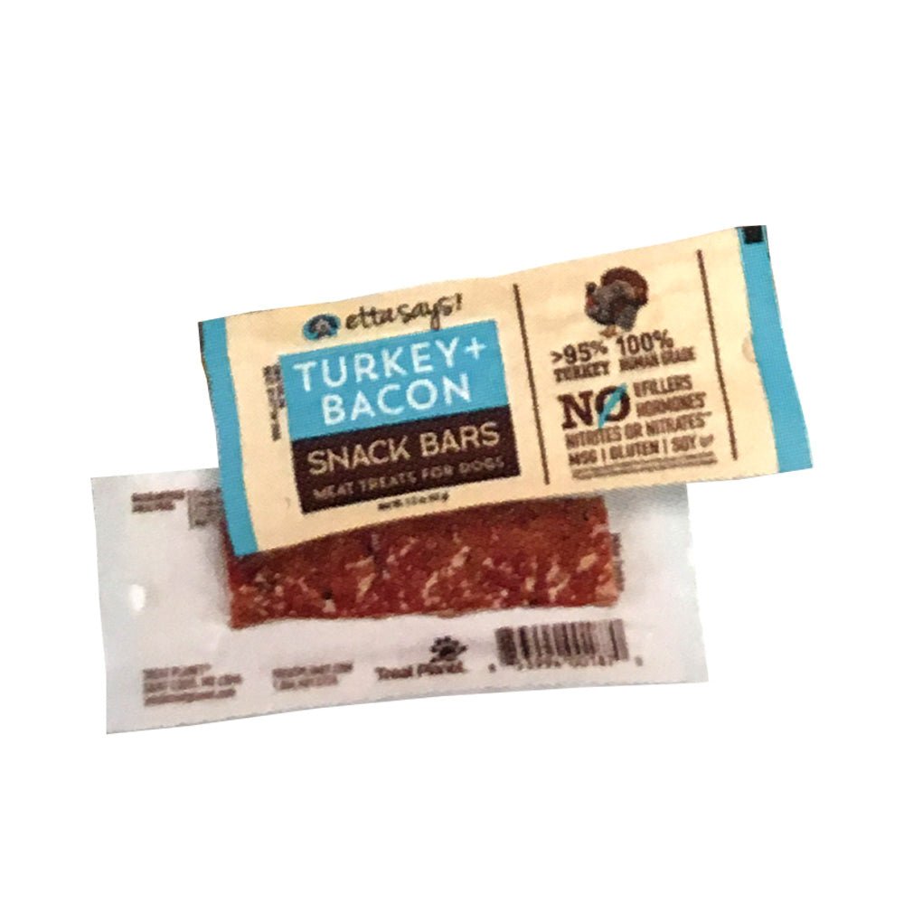 Etta Says! Meat Snack Bar Turkey + Bacon Dog Chew 1.5oz (Case of 12)