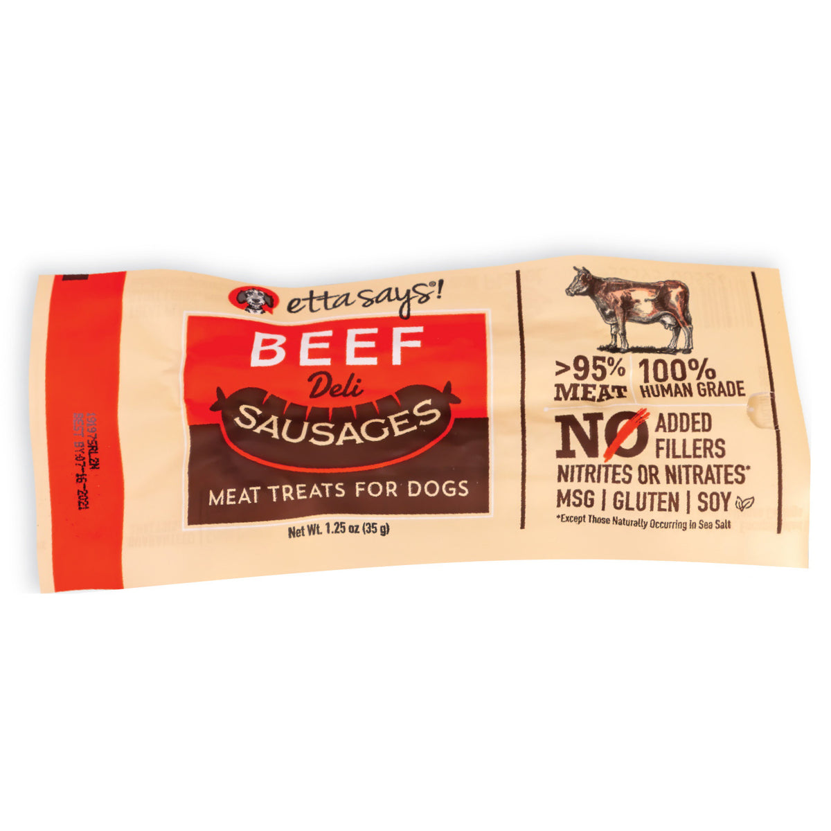 Etta Says! Sausage Link Beef Dog Chew 1.25oz (Case of 12)