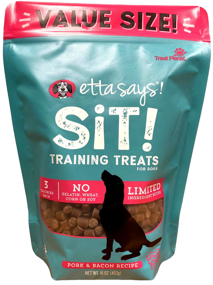 Etta Says! Sit! Dog Training Treats Bacon Recipe Value Bag 16oz