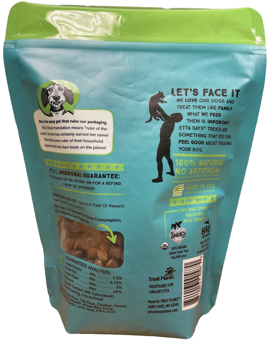 Etta Says! Sit! Dog Training Treats Cheese Recipe Value Bag 16oz