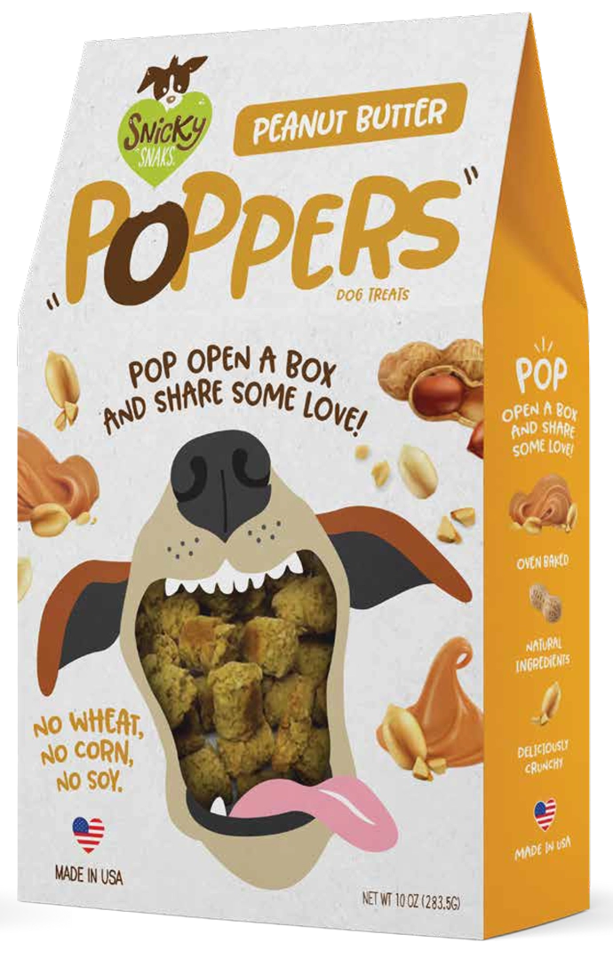 Snicky Snaks Peanut Butter Poppers Treat 10 oz