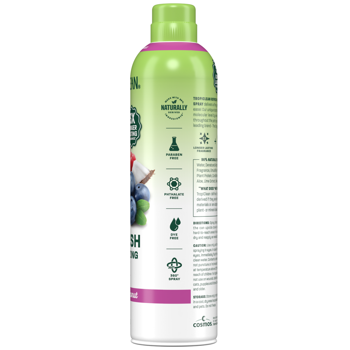 TropiClean Berry + Coconut Deodorizing Pet Spray, 10oz